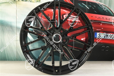 21" Felgensatz Cayenne RS Spyder Design, 11J x 21 ET58 + 9,5J x 21 ET46, schwarz hochglanz
