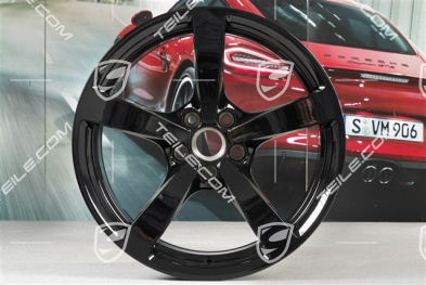18" Felge Macan, 9J x 18 ET21, in schwarz hochglanz
