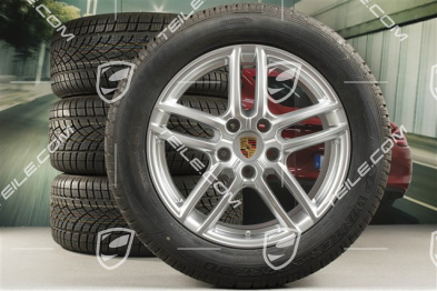 19-inch winter wheels set "Cayenne Turbo IV" facelift 2014->, alloy rims 8,5J x 19 ET59 + NEW Dunlop Winterreifen 3D 265/50 R19, with TPM