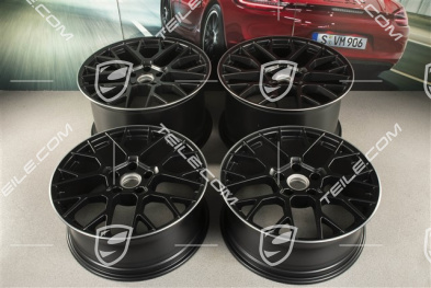 20+21-inch wheel rim set RS Spyder, rims: front 8,5J x 20 ET50 + rear 11,5J x 21 ET67, black satin matt