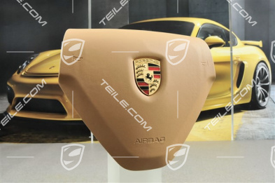 Airbag, 3-Speichen, Leder, sandbeige