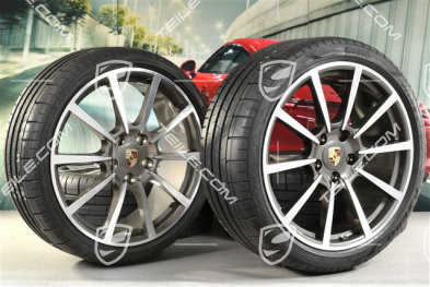 20" Sommerräder Satz, Carrera Classic, Felgen 8J x 20 ET57 + 9,5J x 20 ET45 + NEUE Pirelli PZero Sommerreifen 235/35 ZR20 + 265/35ZR20, ohne RDK-Sensoren