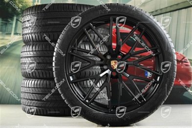 21" RS Spyder Design II summer wheel set, wheel rims 9,5J x 21 ET27 + 10J x 21 ET19 + Michelin summer tyres 265/40 R21 + 295/35 R21, with TPM, black satin matt