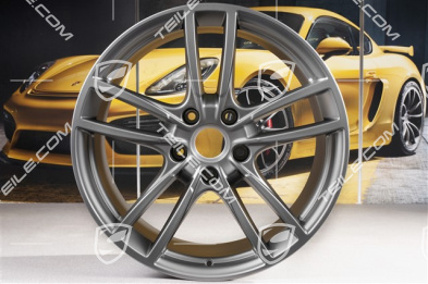 20" Cayenne Sport Felgensatz, 10,5J x 20 ET64 + 9J x 20 ET50, Platinum-Seidenmatt