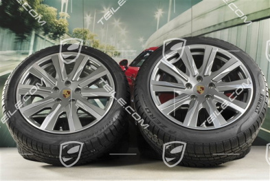 20" koła zimowe Taycan Tequipment Design, komplet, felgi 9J x 20 ET54 + 11J x 20 ET60, opony zimowe Pirelli 245/45 R20 + 285/40 R20