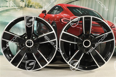 20" Felgensatz Cayenne Sport Classic Komfort, 9J x 20 ET50 + 10,5J x 20 ET64, schwarz hochglanz
