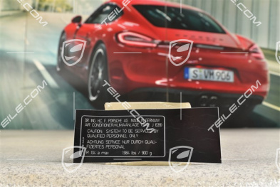 Notice sticker, Refrigerant