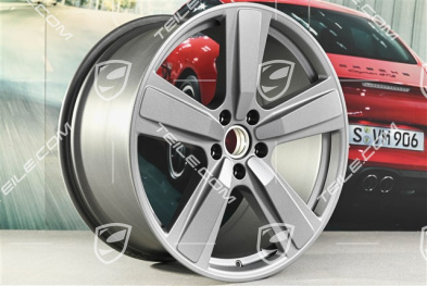 22" Komplet felg Cayenne Exclusive Design Sport, 10J x 22 ET48 +11,5J x 22 ET61, vesuvgrau
