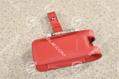 Key Case / Key pouch, leather, Bordeaux Red