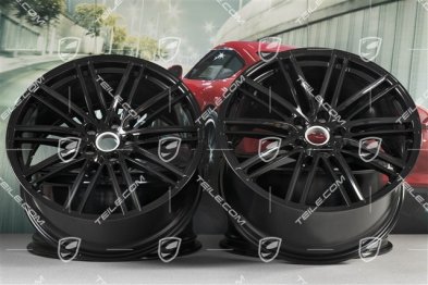 22" Komplet felg Turbo IV, 10J x 22 ET48 + 11,5J x 22 ET61, czarny wysoki połysk