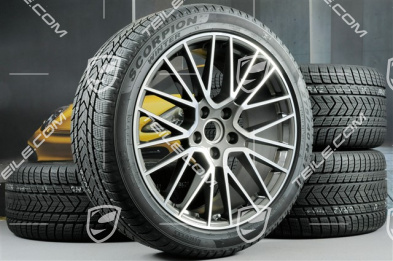 21" Cayenne COUPÉ RS Spyder Winterräder Satz, Felgen 9,5J x 21 ET46 + 11,0J x 21 ET49 + NEUE Pirelli Winterreifen 275/40 R21 + 305/35 R21, mit RDK-Sensoren