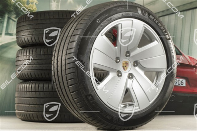 19" koła letnie Taycan S, komplet, felgi 8J x 19 ET50 + 10J x 19 ET47, + opony letnie Michelin 225/55 R19 + 275/45 R19