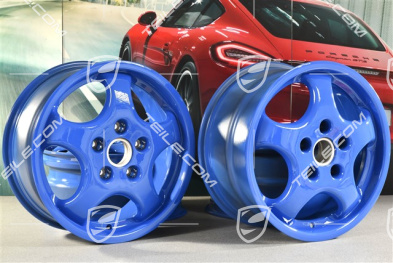 17-inch CUP I wheel set, 7J x 17 ET55 + 9J x 17 ET55, Maritime Blue
