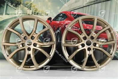 21" Komplet felg Cayenne Exclusive Design, 11J x 21 ET49 + 9,5J x 21 ET46, do Cayenne Coupé, neodyme