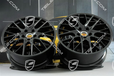 21" Komplet felg Panamera Sport Design, 9,5J x 21 ET71 + 10,5J x 21 ET71, czarny połysk