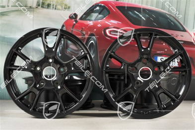 17-inch wheel set Boxster II, 6,5J x 17 ET55 + 8J x 17 ET40, black high gloss
