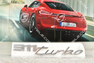 "911 Turbo" Schriftzug, silbern