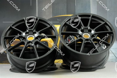 20" komplet felg "Spyder" / "718 Sport", felgi 8,5J x 20 ET57 + 10,5J x 20 ET47, czarny satynowy półmat