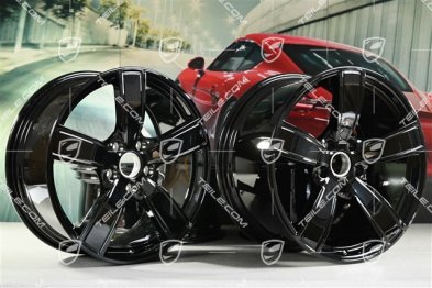 20" Felgensatz Carrera Sport, 8,5J x 20 ET57 + 10,5J x 20 ET51, schwarz hochglanz