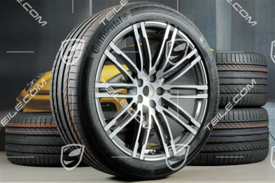 21-inch Turbo III summer wheels set, rims 9J x 21 ET26 + 10J x 21 ET19 + NEW Continental summer tyres 265/40 R 21 + 295/35 R 21, with TPMS