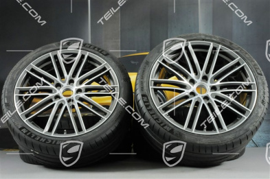 21-inch Turbo IV summer wheel set, rims 9,5J x 21 ET71 + 11,5J x 21 ET69 + NEW Michelin summer tires 275/35 ZR21 + 325/30 ZR21, with TPM, only for Turbo S E-Hybrid