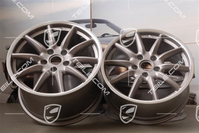 19-inch Carrera Sport wheel set, 8,5J x 19 ET55 + 11,5J x 19 ET67, GT Silver