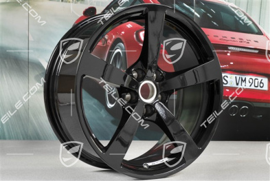 18" komplet felg Macan, 8J x 18 ET21 + 9J x 18 ET21, czarny wysoki połysk