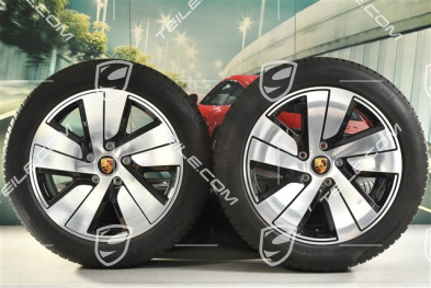 19" koła zimowe Taycan S, komplet, felgi 8J x 19 ET50 + 10J x 19 ET47, opony zimowe Continental 225/55 R19 + 275/45 R19, DOT/rok prod. 2021/2022, profil bieżnika 6mm