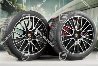 21" koła letnie Cayenne RS Spyder, komplet, felgi 9,5J x 21 ET46 + 11,0J x 21 ET58 + opony letnie Pirelli P Zero 285/40 R21 + 315/35 R21, z czujnikami ciśnienia, EXCLUSIVE