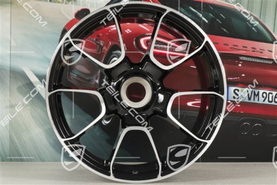 21" Turbo S Exclusive Design Felge, 12J x 21 ET70, in Schwarz Hochglanz