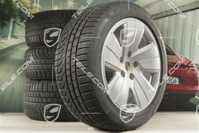 19" Taycan S Winterräder Satz, Felgen 8J x 19 ET50 + 10J x 19 ET47 + NEUE Pirelli Winterreifen 225/55 R19 + 275/45 R19