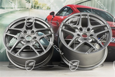 19-inch Carrera S II (Facelift) wheel set, 8J x 19 ET57 + 11J x 19 ET51, Platinum