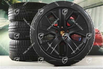 20-inch Turbo Aero winter wheel set, rims 9J x 20 ET54 + 11J x 20 ET60 + Pirelli winter tyres 245/45 R20 + 285/40 R20, black satin matt