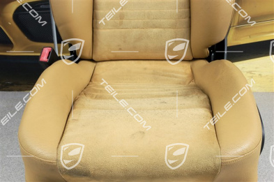 Sitz, manual einstellbar, Kunstleder/Alcantara, Savannabeige, beschädigt, L