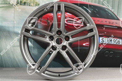 19" Felgensatz Macan Turbo, 8J x 19 ET21 + 9J x 19 ET21, Platinum Seidenmatt