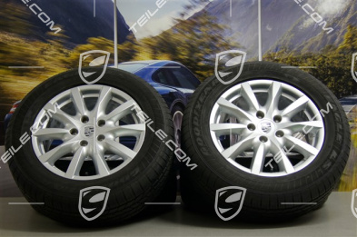 18" Cayenne Ganzjjahresräder Satz, Felgen 8J x 18 ET53 + Ganzjjahresreifen Goodyear Eagle LS2 255/55 R18, ohne RDK, ca. 500 Km 18" Cayenne Ganzjjahresräder Satz, Felgen 8J x 18 ET53 + Ganzjjahresreifen Goodyear Eagle LS2 255/55 R18, ohne RDK, ca. 500 Km