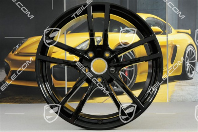 21" Felgensatz Cayenne Turbo, 11J x 21 ET58 + 9,5J x 21 ET46, schwarz hochglanz