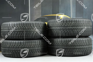 19" koła zimowe Cayenne, komplet, felgi 8,5J x 19 ET47 + 9,5J x 19 ET54 + opony zimowe Michelin 255/55 R19 + 275/50 R19, z czujnikami ciśnienia, czarny wysoki połysk