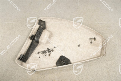 Deckel, Seitenwandverkleidung, Teppich / Perlvelours, Stahlgrau, L