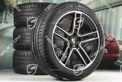 20-inch Turbo summer wheels set, rims 9J x 20 ET26 + 10J x 20 ET19 +NEW summer tyres, Michelin Latitude Sport 265/45 R20 + 295/40 R20, with TPMS