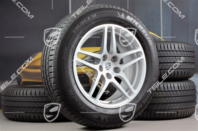 18-inch "Macan S" summer wheel set, rims 8J x 18 ET21 + 9J x 18 ET21, Michelin Latitude Sport tyres 235/60 ZR 18 + 255/55 ZR 18, with TPMS