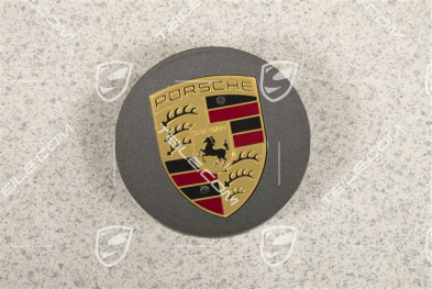 Hub cap, concave, crest coloured, titanium