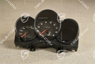 Instrument cluster, dials in black, PDK