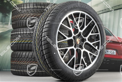 20-inch "RS Spyder Design" winter wheels set, rims 9J x 20 ET26 + 10J x 20 ET19 + NEW Dunlop Winter Sport 4D winter tyres 265/45 R20 + 295/40 R20, with TPMS, black high gloss
