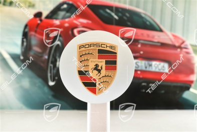 Hub cap, concave, crest coloured, polished
