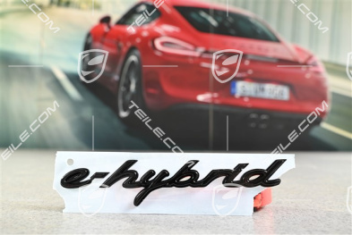 "e-hybrid" Schriftzug, seitlich, Hochglanz Schwarz, L