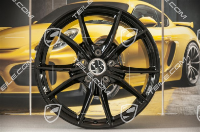 20" Komplet felg Carrera S IV, 8,5J x 20 ET49 + 11J x 20 ET78, do kół zimowych, C2/C2S, czarny wysoki połysk