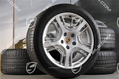19" Panamera Design Sommerräder Satz, Felgen 9J x 19 ET60 + 10J x 19 ET61 + NEUE Michelin Sommerreifen 255/45 R19 + 285/40 R19