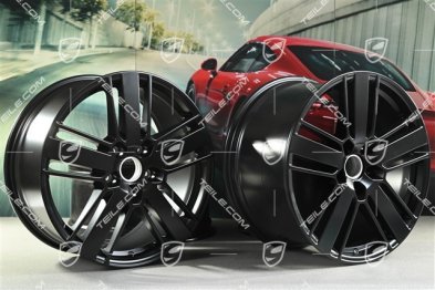 20-inch wheel rim set Panamera Design 2, 9,5J x 20 ET71 + 11,5J x 20 ET68, black satin matt