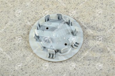 Center cap, concave, crest black/silver, Golden / Aurum satin mat